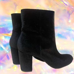 Christian Siriano Velour Heeled Boots